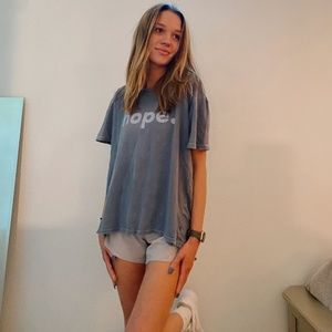 faded blue hope tee